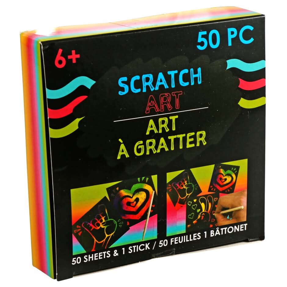 Colorful Scratch Art Sheets Kits 6+ Years (51 ct)
