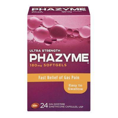 Phazyme Gas Pain Fast Relief Softgels 180 mg (24 units)