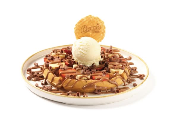 Banana Strawberry Waffle