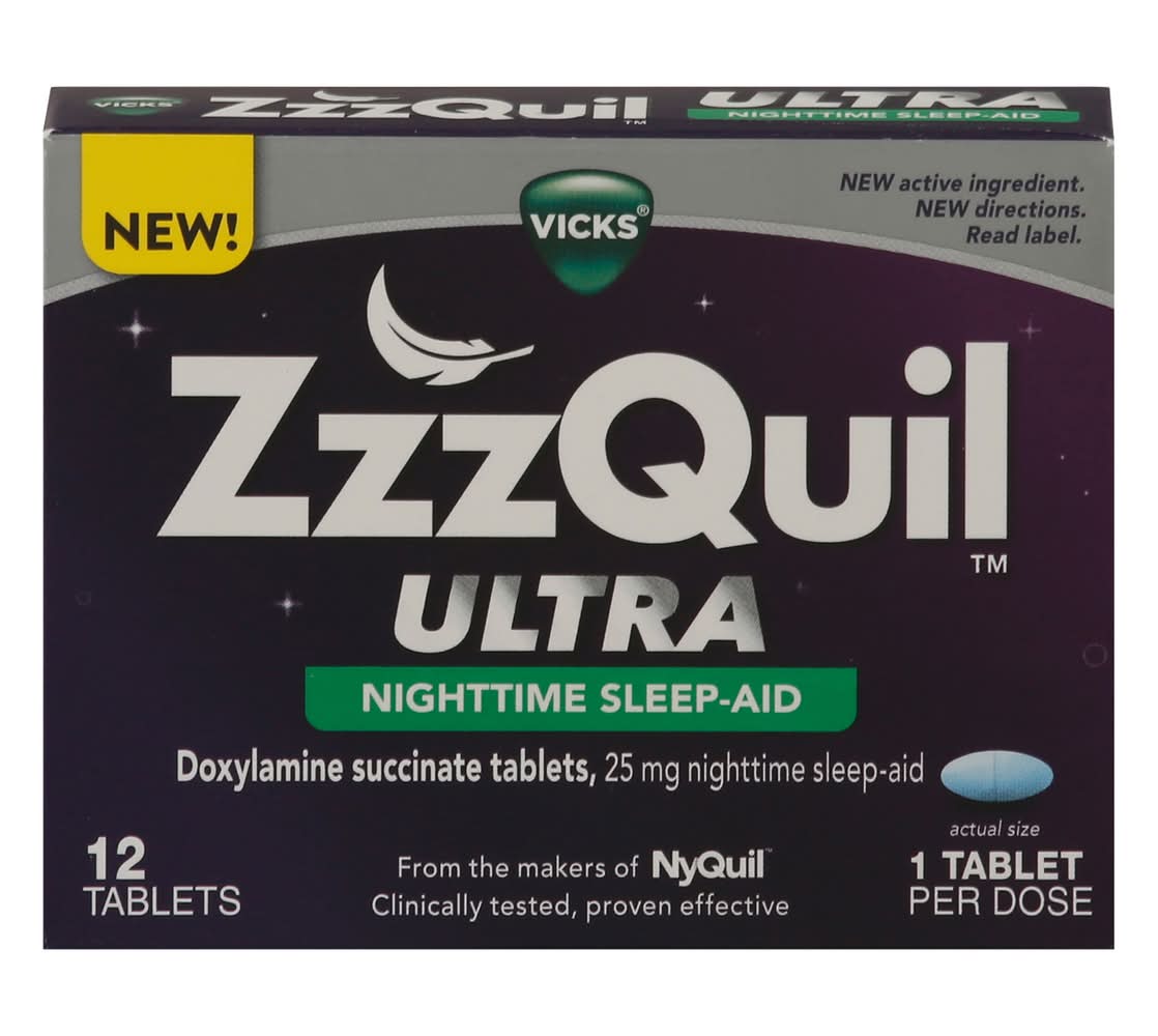 ZzzQuil Ultra Nighttime Sleep-Aid Tablets 25 mg (12 ct)