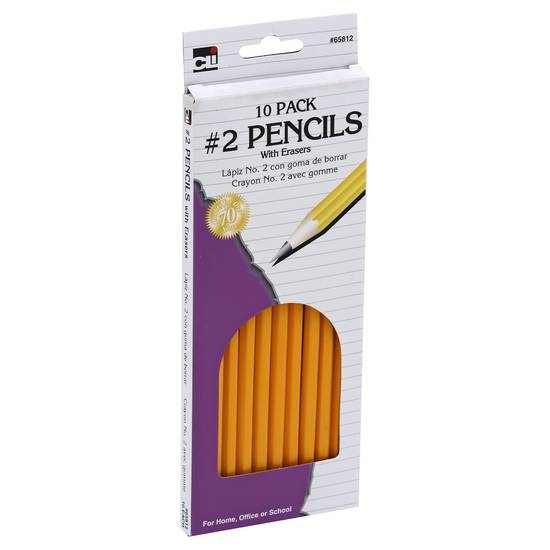 Cli No. 2 Pencils With Erasers (10 ct)