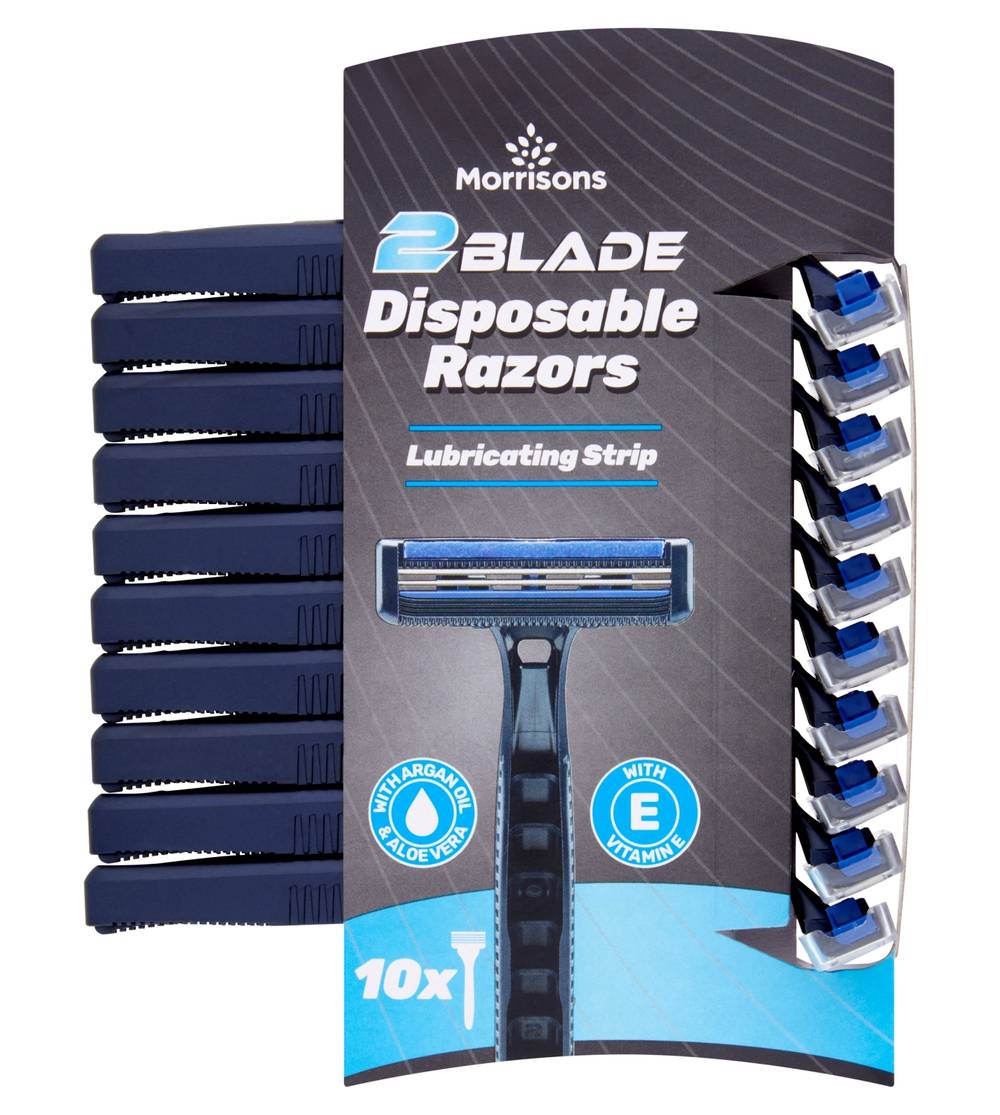 Morrisons Twin Blade Disposable Razors 10Pk