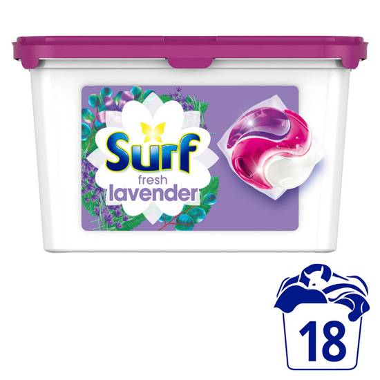 Surf  Washing Capsules Fresh Lavender 3 in 1 Capsules 18 washes