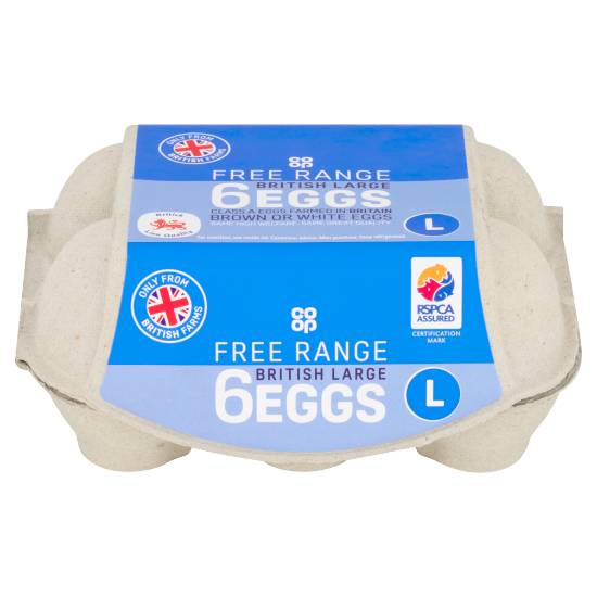 Co-op Large, British Free Range Eggs (6 pack)