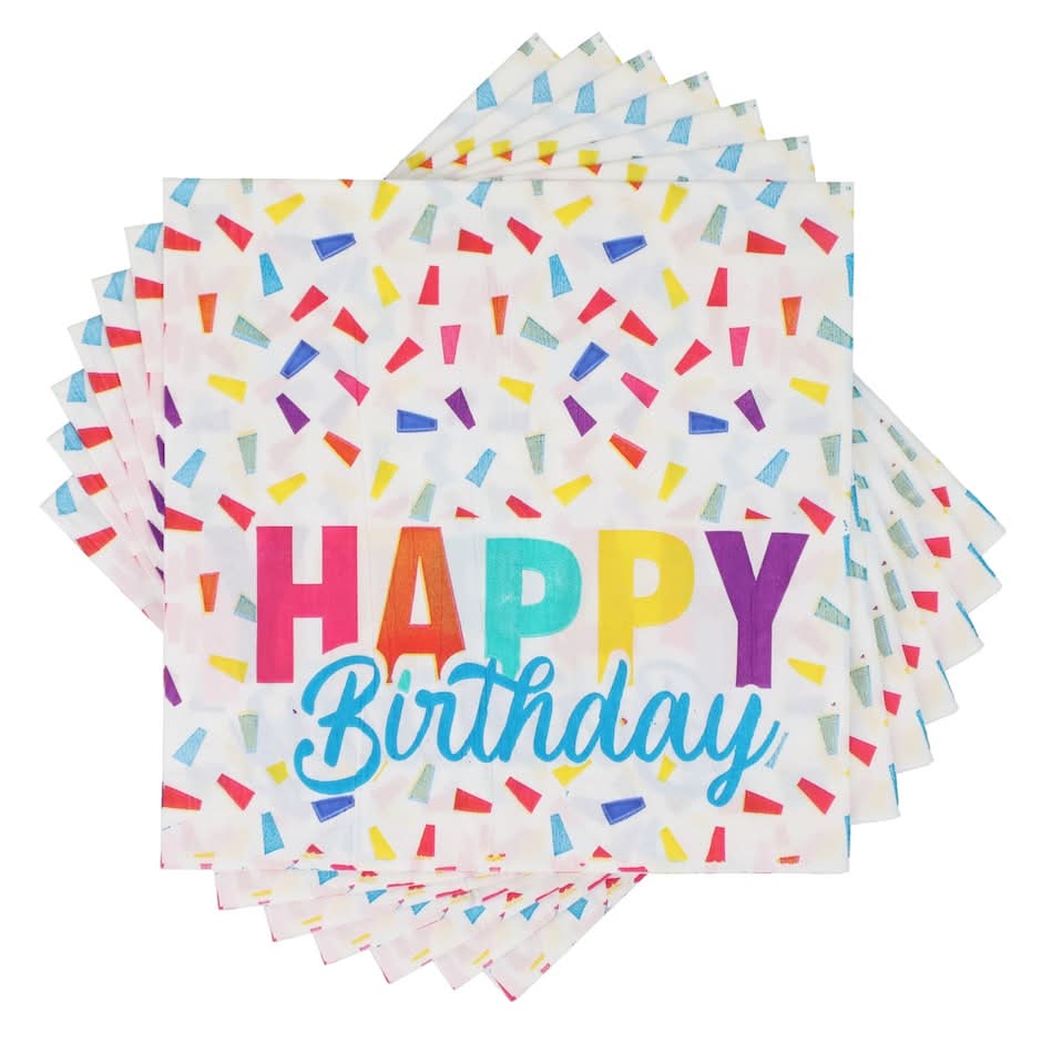 Happy Birthday Print 2-ply Napkins (25 ct)