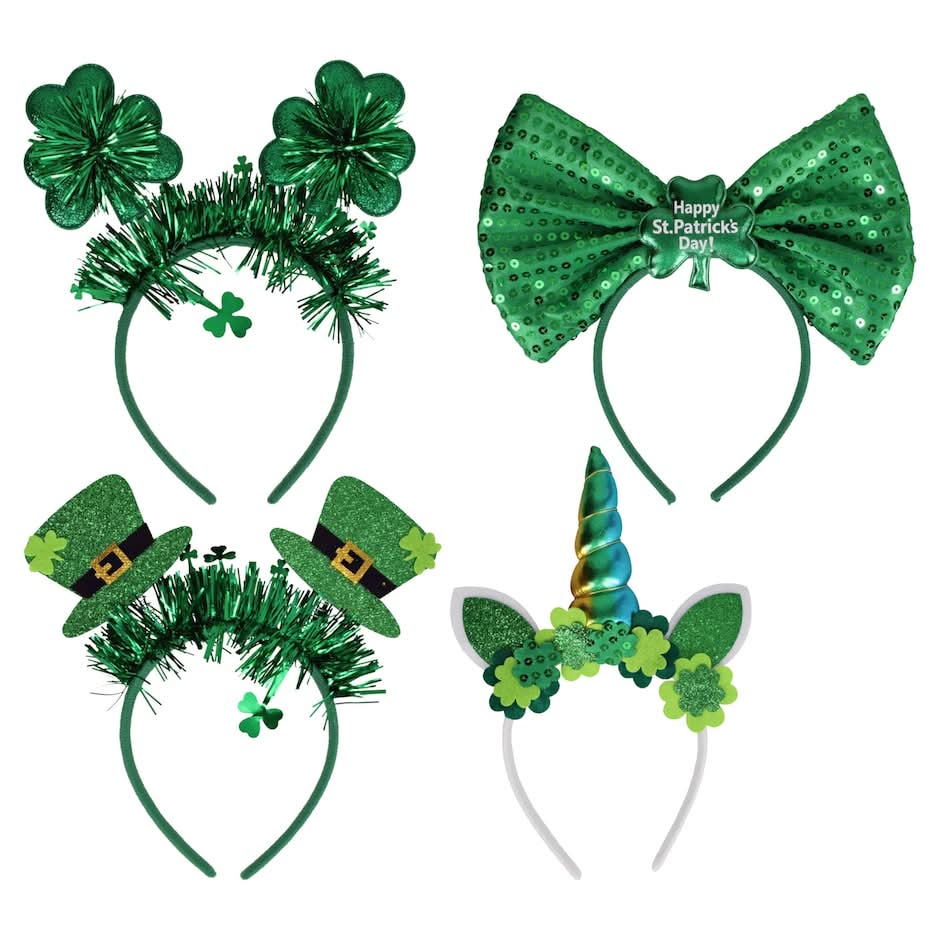 St. Patrick's Day Glitter Headbands