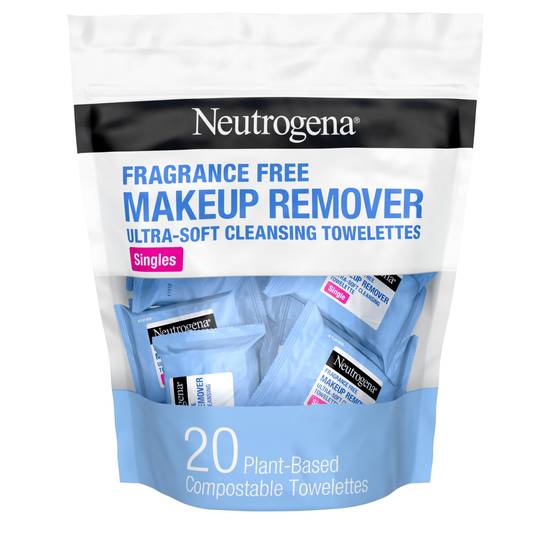 Neutrogena Fragrance-Free Makeup Remover Face Wipe Singles, 20CT