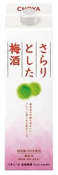 07274:チョーヤ さらりとした梅酒 1Lパック / Choya Sarari Umeshu (Plum Wine) Carton