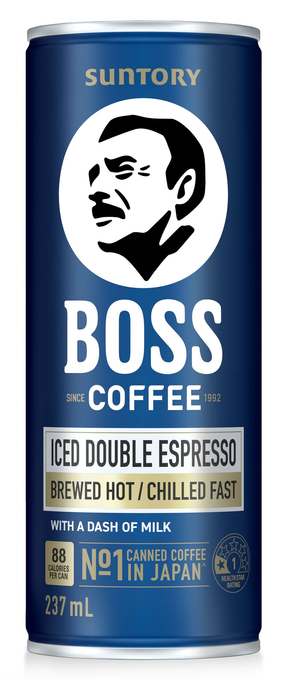 Suntory BOSS Coffee Iced Coffee, Double Espresso (237mL)