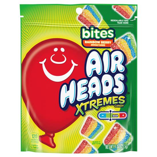 Air Heads Xtremes Bites Rainbow Berry Sweetly Sour Candy (9 oz)