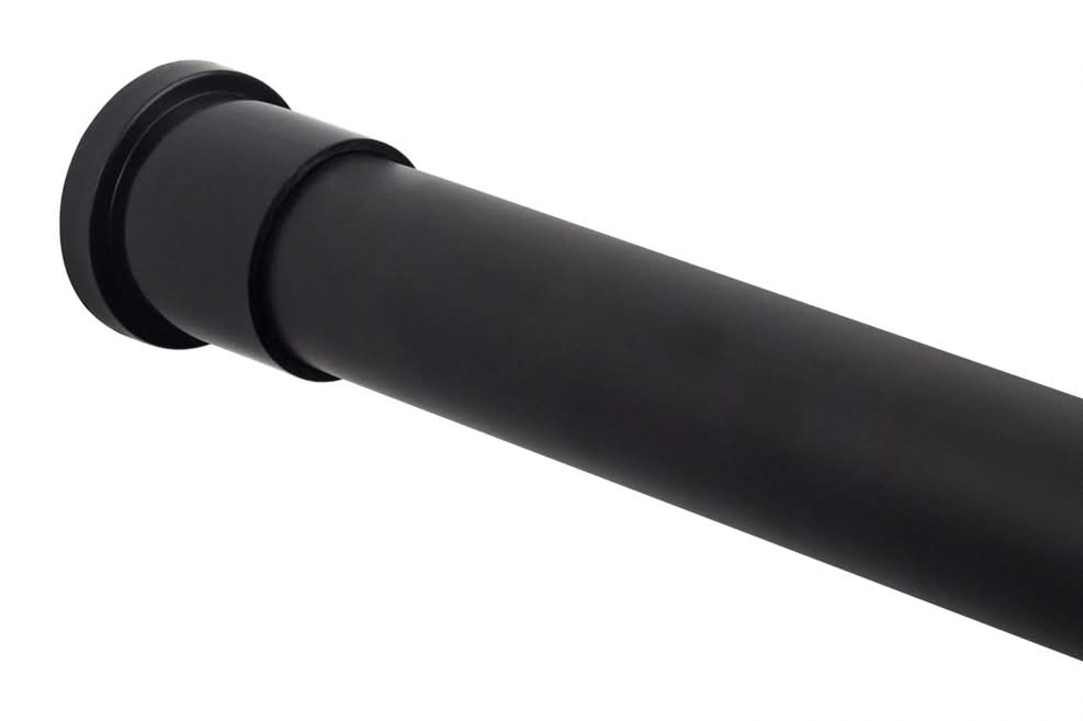 Style Selections 42-in to 72-in Black Matte Tension Single straight Adjustable Shower Curtain Rod