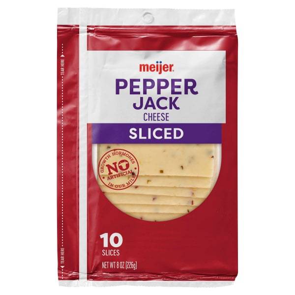 Meijer Sliced Pepper Jack Cheese (8 oz)
