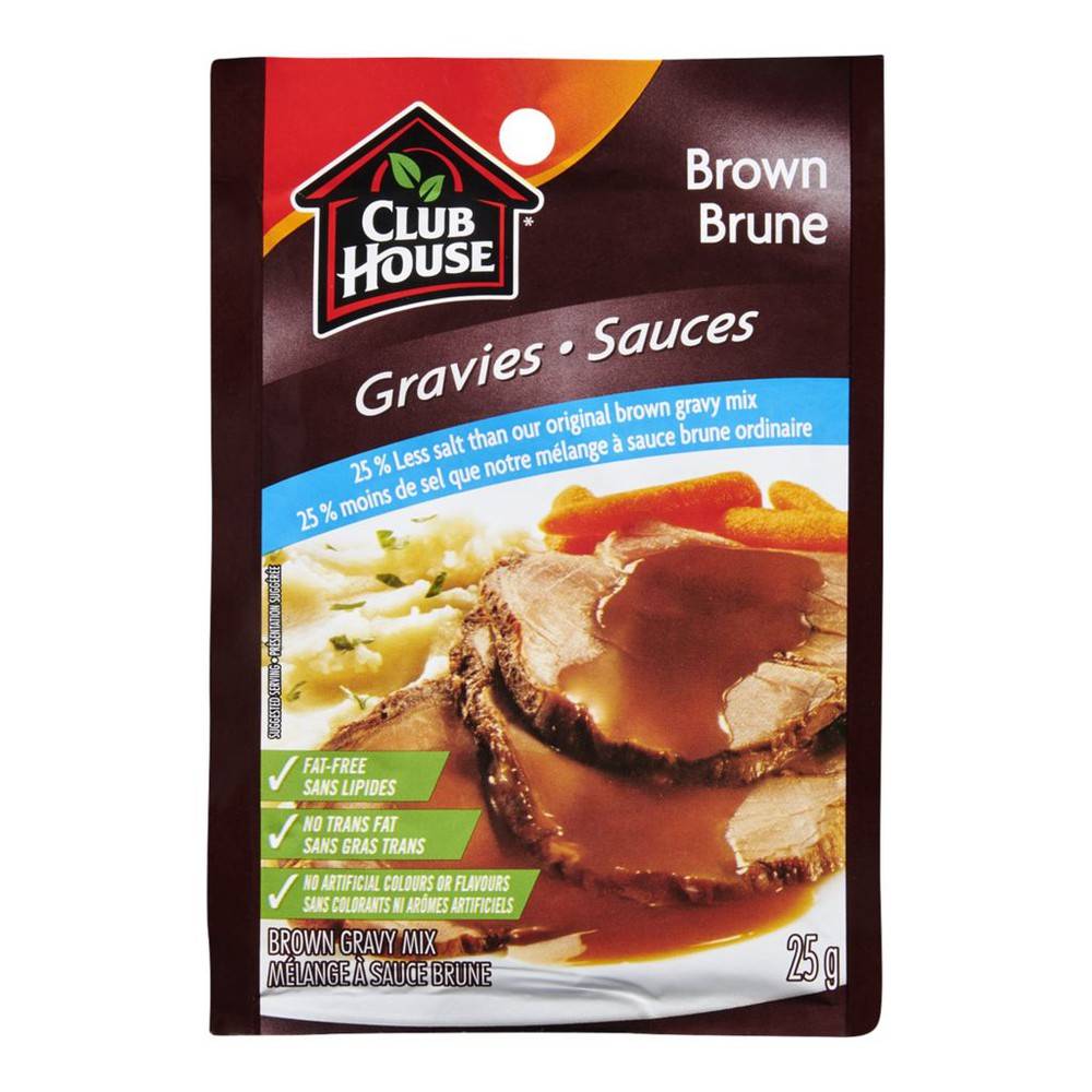 Club House Brown Gravy Mix, 25% Less Salt (25 g)