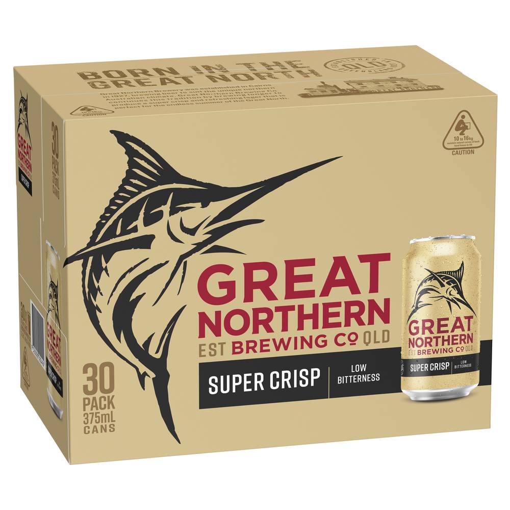 Great Northern Super Crisp Lager Block Can 375mL X 30 pack