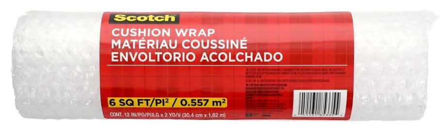 Scotch Cushion Bubble Wrap, 6x12 in