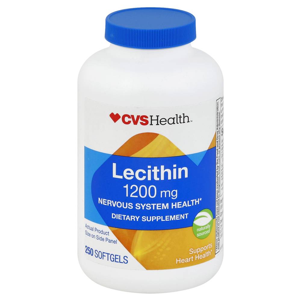 Cvs Health Lecithin 1200 mg Nervous System Health Dietary Supplement Softgels