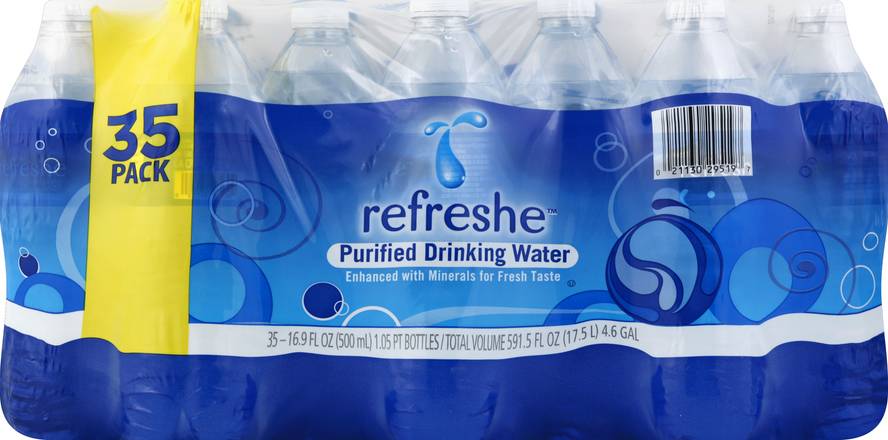 Refreshe Purified Drinking Water (35 ct, 16.9 fl oz)