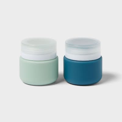up&up Skincare Cream Jar 1 oz, Light Green-Blue (2 ct)