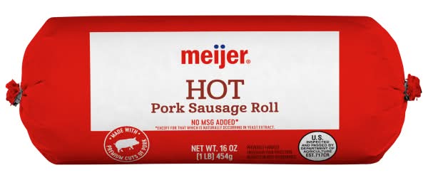 Fresh From Meijer Hot Pork Sausage Roll (16 oz)