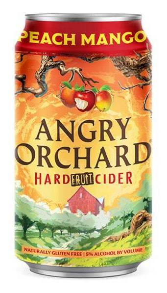 Angry Orchard Hard Fruit Cider, Peach Mango (12 fl oz)