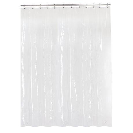 Mainstays doublure de rideau de douche en peva calibre 3 (178 x 183 cm/clear)