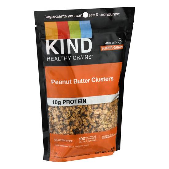 Healthy Grains Peanut Butter Clusters 10g Protein Kind 11 oz