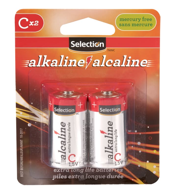 Selection Pile Alcaline C 1.5 Volt 2Un - Selection Alkaline C Batte