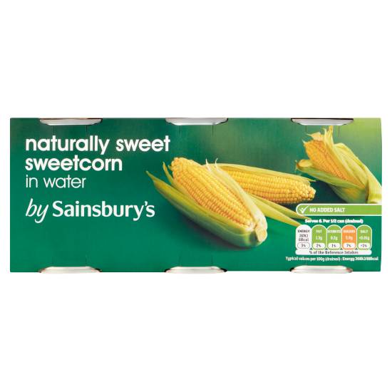 Sainsbury's Naturally Sweet Sweetcorn in Water (3 pack)