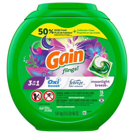 Gain Flings Laundry Detergent (76 ct)
