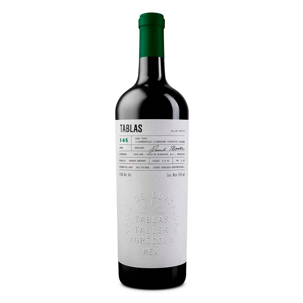 Tablas · Vino tinto tempranillo del valle de guadalupe (750 ml)