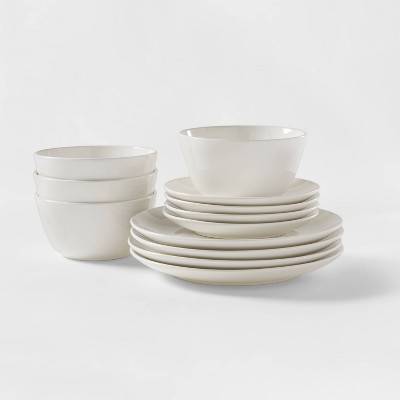 Threshold Stoneware Avesta Dinnerware Set, White (12 ct)