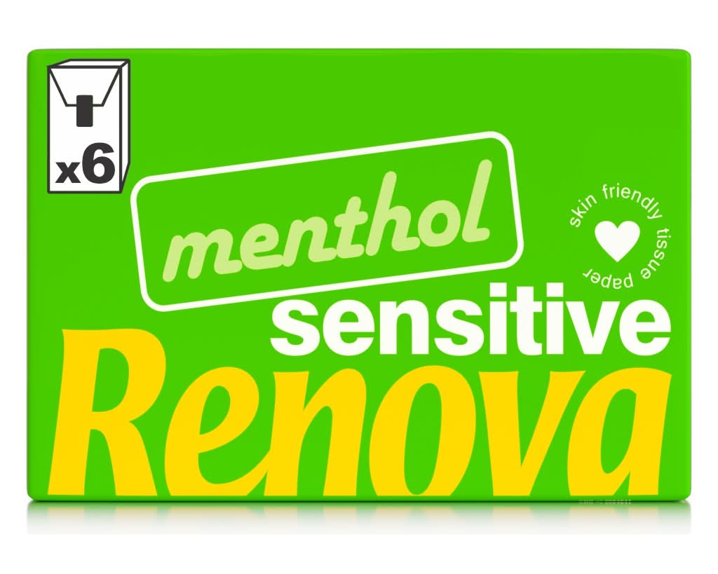 Renova - Lenços de bolso, mentol, 10 unidades, uma 6x10