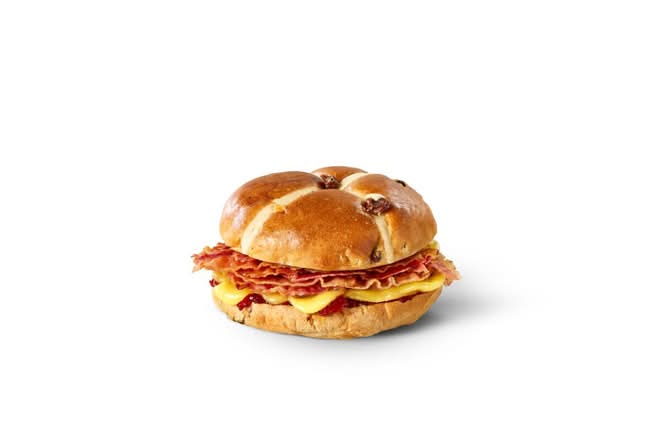 Bacon, Mature Cheddar & Chilli Jam Hot Cross Bun