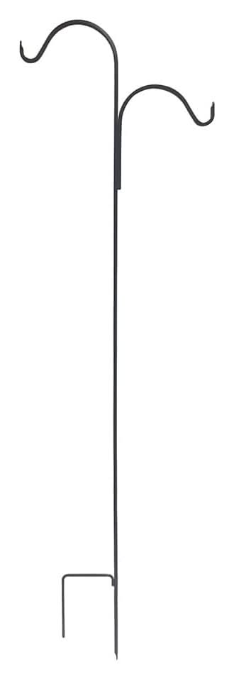 Style Selections 84-in Black powder coated Metal Double Shepherd's hook
