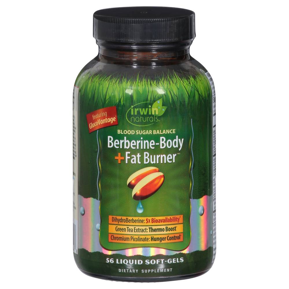 Irwin Naturals Berberine-Body + Fat Burner 55 Liquid Soft-Gels