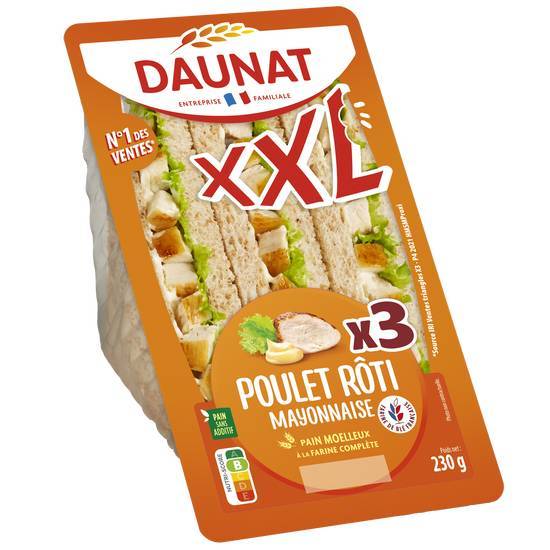 Xxl poulet rôti mayonnaise - daunat - 230g