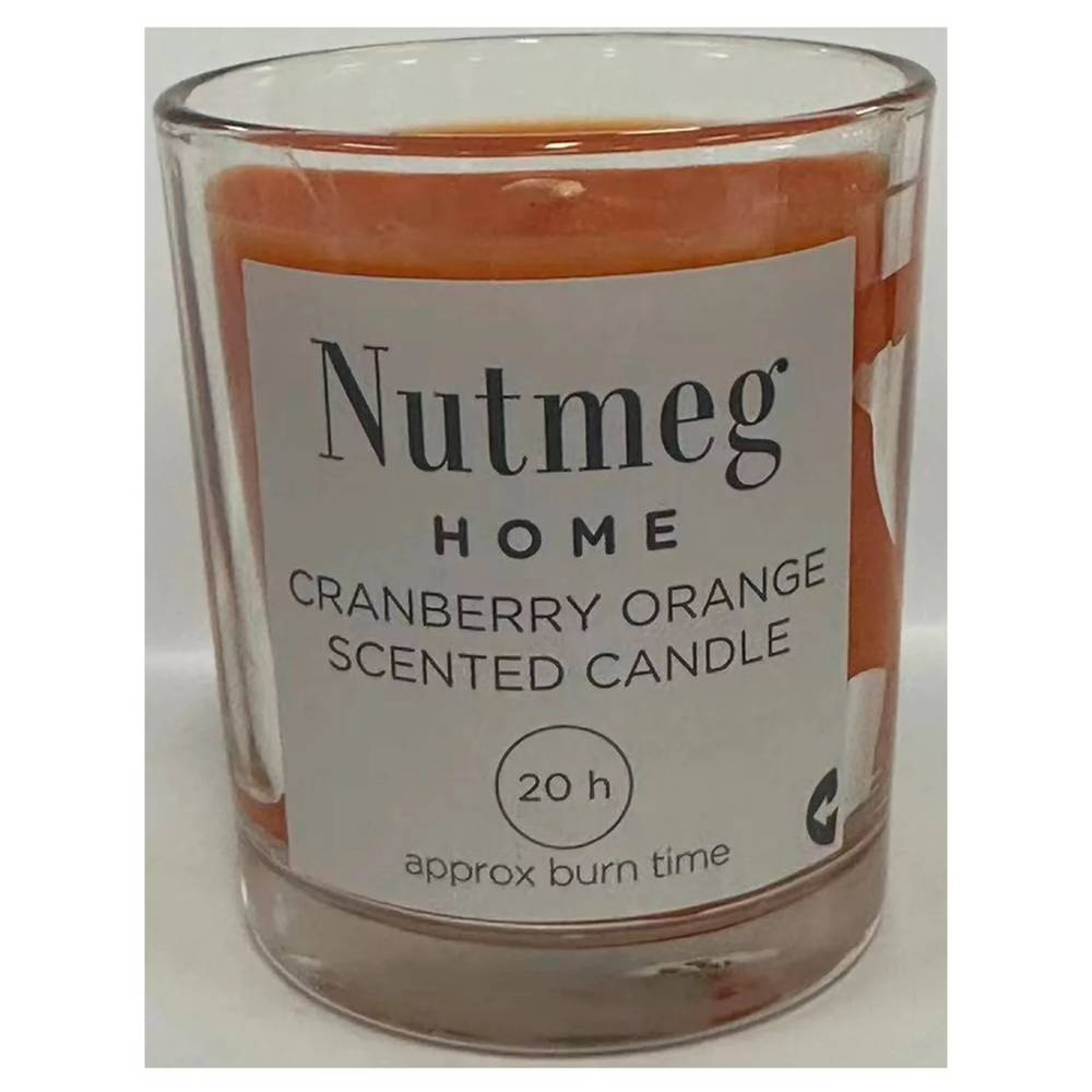 Nutmeg Cranberry Orange, Home Waxfill Glass