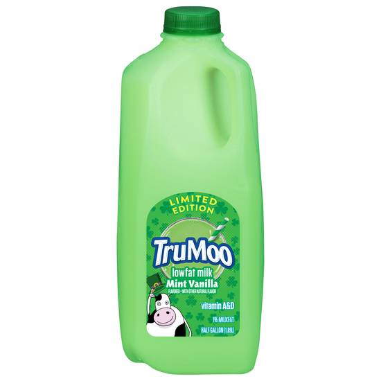 Trumoo 1% Lowfat Mint Vanilla Milk (1/2 gal)