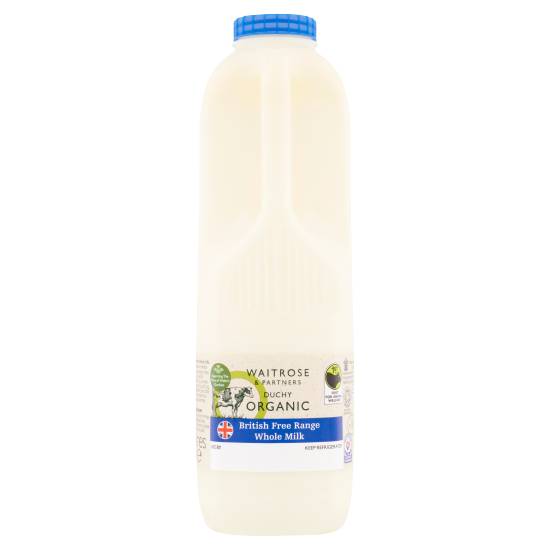 Duchy Organic Waitrose & Partners British Free Range Whole Milk (1.13 L)