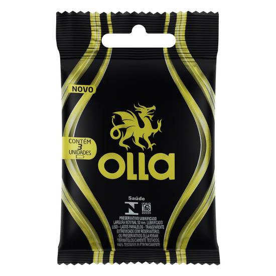 Olla preservativo masculino lubrificado (3 un)