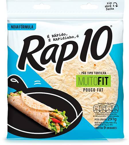 Rap10 pão tipo tortilha muito fit (297 g)