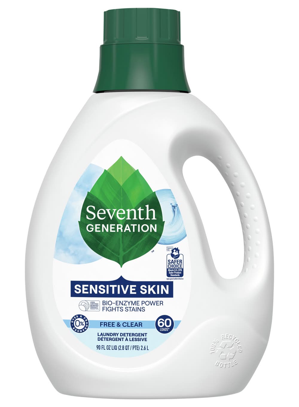 Seventh Generation Sensitive Skin Free & Clear Liquid Laundry Detergent (90 fl oz)