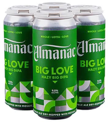 Almanac Big Love Hazy Double Ipa Beer (4 x 16 fl oz)