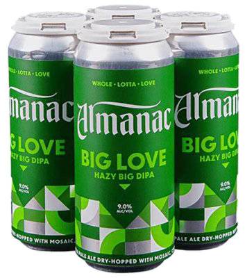 Almanac Big Love Hazy Double Ipa Beer (4 x 16 fl oz)