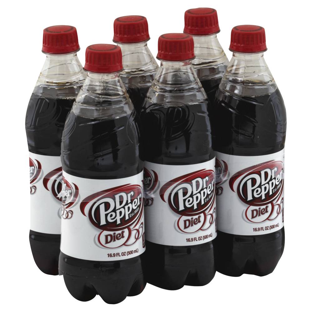 Dr Pepper Diet Original Soda (6 pack, 16.9 fl oz)