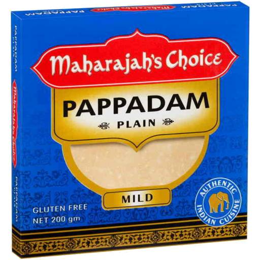 Maharaja's Choice Papadum Plain (200g)