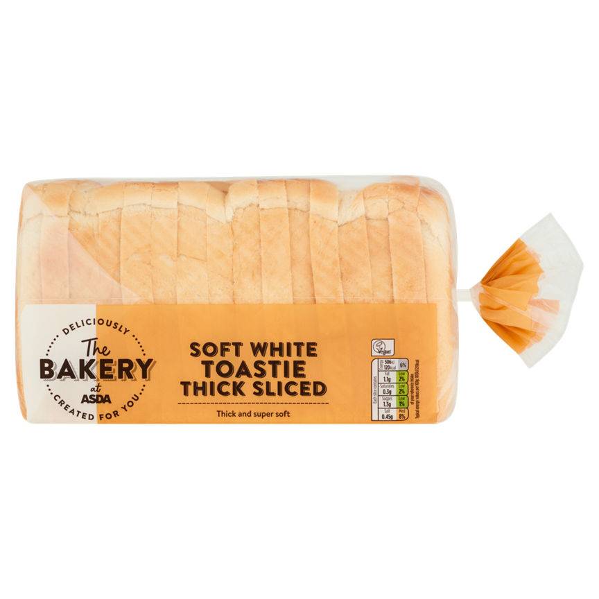 Asda Soft White Toastie Thick Sliced Bread 800g