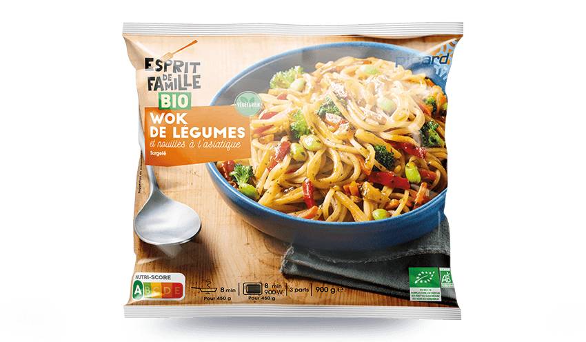 Wok de légumes nouilles à l'asiatique bio 3 parts