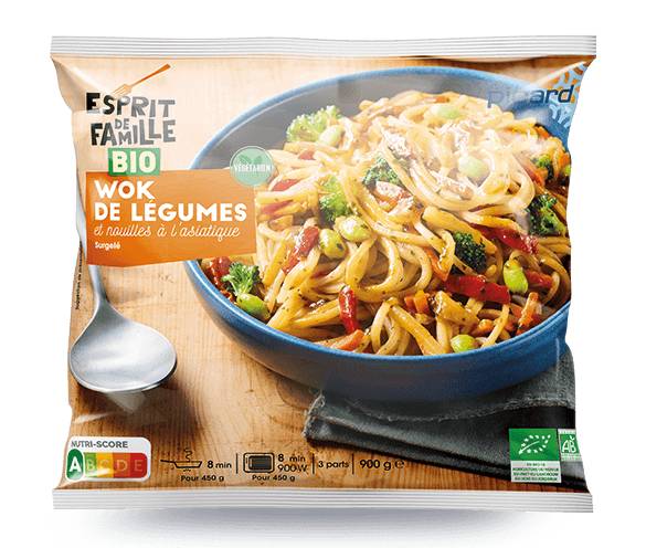Wok de légumes nouilles à l'asiatique bio 3 parts