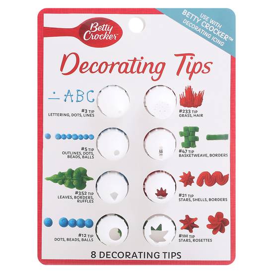 Betty Crocker Decorating Tips (8 ct)